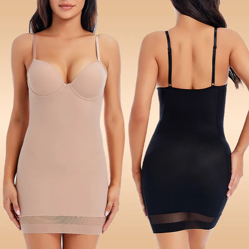 Wholesale Hot Sale 2022 Summer Stretch Mesh Sexy Lingeries Vestido Corset Shapewear Full Women Body Shaper Slip Dress