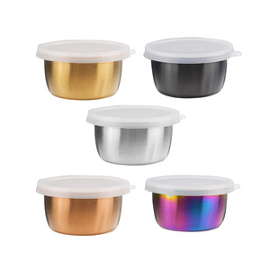 304 Stainless Steel Dipping <b>Sauce</b> Dish 40ml With Lid Portable Condiment Dish For Outdoor Use - Product Image 2