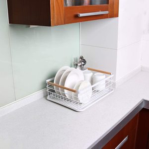 Estante moderno para <span class=keywords><strong>platos</strong></span> con mango <span class=keywords><strong>de</strong></span> <span class=keywords><strong>madera</strong></span>, <span class=keywords><strong>escurridor</strong></span> <span class=keywords><strong>blanco</strong></span> <span class=keywords><strong>y</strong></span> <span class=keywords><strong>de</strong></span> <span class=keywords><strong>madera</strong></span>, plato <span class=keywords><strong>de</strong></span> cocina para el hogar, taza, estante <span class=keywords><strong>de</strong></span> secado <span class=keywords><strong>de</strong></span> <span class=keywords><strong>platos</strong></span>, bandeja, cubiertos, <span class=keywords><strong>escurridor</strong></span> <span class=keywords><strong>de</strong></span> <span class=keywords><strong>platos</strong></span> - Product Image 4