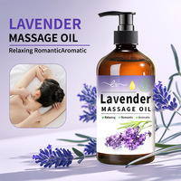 Huile Essentielle de Lavande 500ml en Gros, Huile de Massage Biodégradable Écologique à la Glycérine pour Hommes, Huile Corporelle Hydratante pour la Peau