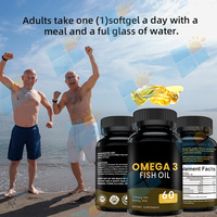 Capsules de Gélules d'Huile de Poisson Prix de Gros Soutien Cardiaque EPA DHA Huile de Poisson Oméga 3 1000mg Gélule Santé Cérébrale