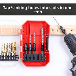 Mayb. Punta svasatrice esagonale 2-in-1 da 6 mm, lunghezza 60 mm, per foratura legno, apertura efficiente dei fori, garanzia 3 anni, OEM - Product Image 3