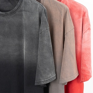 Streetwear décontracté délavé en détresse T-shirt nouveau 100% coton Vintage Tee personnalisé lavage à l'acide t-shirt pour hommes - Product Image 3