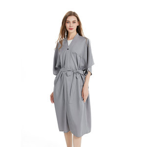 Bata Estilo Kimono de Poliéster Resistente Personalizada para Salón de Belleza, Bata Impermeable de Manga Corta para Estilista de <span class=keywords><strong>Peluquería</strong></span> 7D2 - Product Image 4