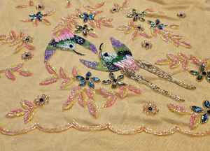 Elegant High-Quality Lace <b>Fabric</b> Retro Glamour Sequin and <b>Beaded</b> Embellishments for Party Outfits Dress Gown - Product Image 2