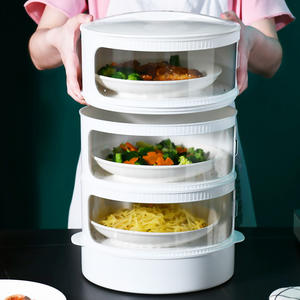 Couvercle alimentaire isolant multifonctionnel empilable, cylindrique, anti-poussière, pour la conservation des repas en cuisine - Product Image 4