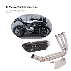 Para Chunfeng 675SR-R/675NK: Modificación de tubo de escape plateado para motocicleta con válvula estilo de fábrica - Product Image 4