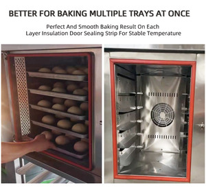 Lò nướng xoay công nghiệp tự động điện, lò nướng đối lưu thương mại 10 khay để bán - Product Image 5