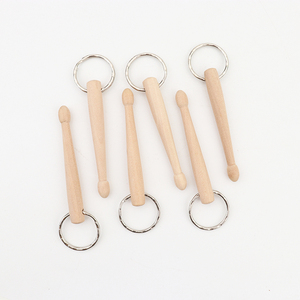 <span class=keywords><strong>Mini</strong></span> 11cm gỗ tự nhiên Dùi Trống Keychain Ba lô Bộ gõ vòng chìa khóa làm bằng tay móc khóa bằng gỗ - Product Image 6
