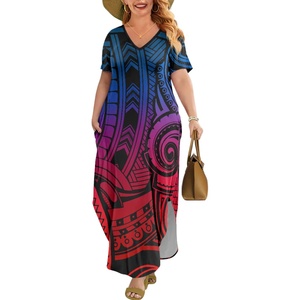 Dégradé bleu grand invité <span class=keywords><strong>de</strong></span> <span class=keywords><strong>mariage</strong></span> Maxi <span class=keywords><strong>robe</strong></span> <span class=keywords><strong>pour</strong></span> les femmes sinueuses été décontracté Floral à manches courtes longue <span class=keywords><strong>robe</strong></span> <span class=keywords><strong>de</strong></span> <span class=keywords><strong>Cocktail</strong></span> avec poches - Product Image 1