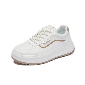 Nuevas <span class=keywords><strong>Zapatillas</strong></span> Deportivas Blancas con Plataforma para <span class=keywords><strong>Mujer</strong></span>, Estilo Coreano con <span class=keywords><strong>Cordones</strong></span>, Zapatos Gruesos Casuales Deportivos para Estudiantes, Parte Superior <span class=keywords><strong>de</strong></span> PU con Forro <span class=keywords><strong>de</strong></span> Malla - Product Image 5
