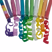 32 rouleaux par sac, serpentins en papier de riz biodégradable ignifuge rose et bleu pour mariages et fêtes d'anniversaire