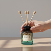Diffuseur d'huiles essentielles en verre transparent 200ML personnalisé Bouteille de diffuseur de roseau ronde simple vide