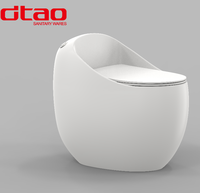 WC mural de luxe de haute qualité, design élégant, blanc et coloré, en forme d'œuf, cuvette de toilette en céramique monobloc pour salle de bain
