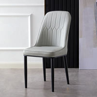 Chaise de salle à manger rétro moderne en cuir PU et métal pour salon, café, hôtel, chambre, école, hôpital, parc, gymnase, villa - Vente en gros