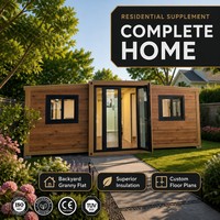 Mini-maison préfabriquée compacte avec cuisine et salle de bain pour l'aménagement de jardin