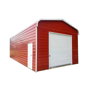 Modern Steel Prefab Carport Barn with One Roller Door for Outdoor Garage Parking and Storage - Product Image 2