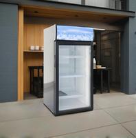 Réfrigérateur vertical pour boissons avec porte vitrée, 120L, 1 porte, affichage, dégivrage automatique et efficacité énergétique classe A