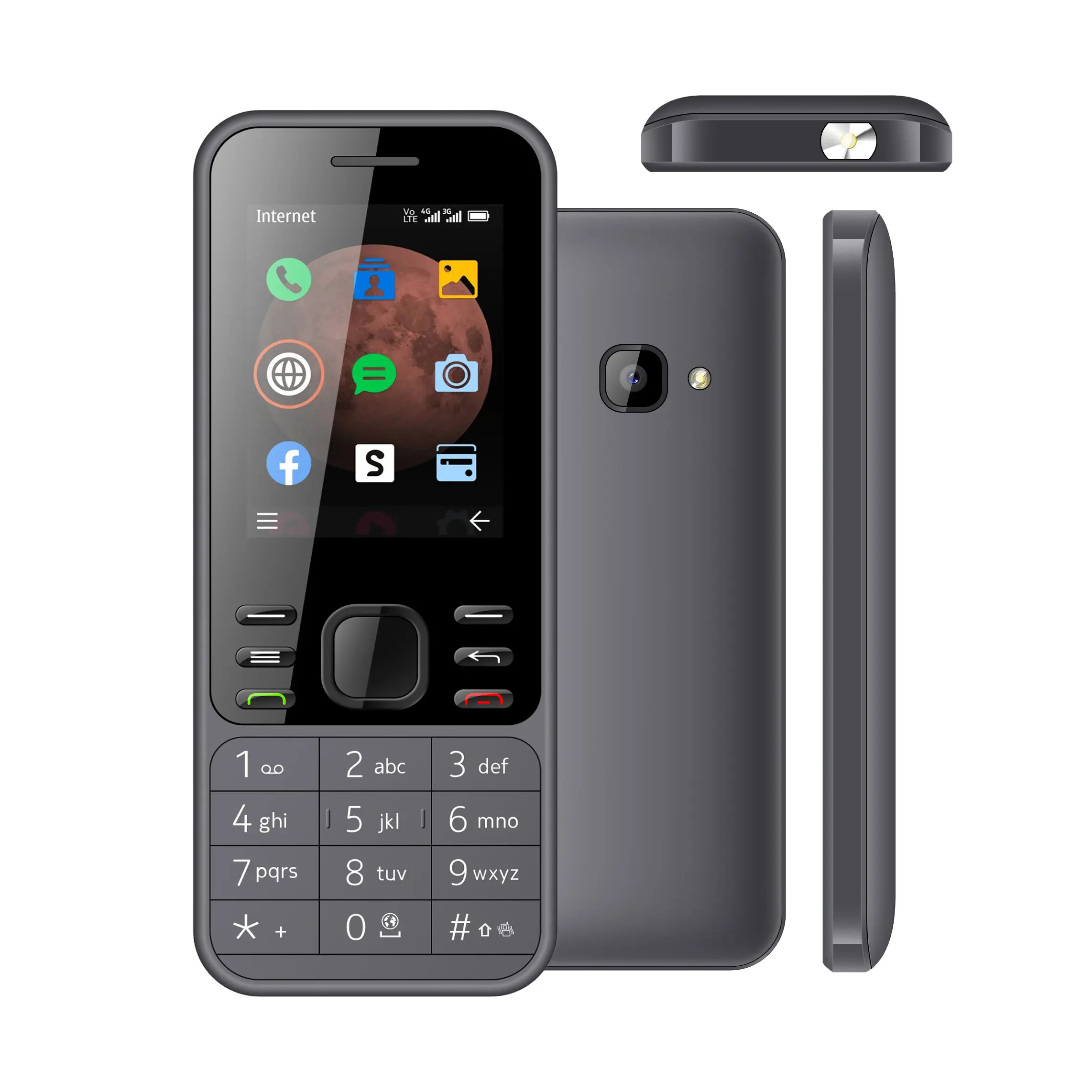 2.4 inch hot sale made in China low price cheap feature keypad 4g network mobile phones 4G