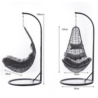 Chaise suspendue d'extérieur DAIJIA en rotin PE, chaise à bascule individuelle