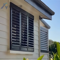 Porte obturateur à persienne en aluminium antivol moderne pour la maison, hôtel, fenêtres à battant articulées, ouverture verticale pour utilisation en entrepôt