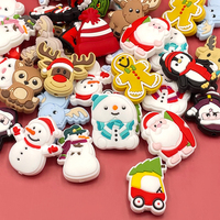 Nouveauté Perle de Noël en silicone sans BPA pour bébé, perle focale Père Noël pour la fabrication de stylos, bracelets et porte-clés