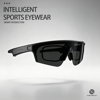 Nouveauté Lunettes intelligentes 130 avec cadre noir, verres miroir noirs, caméra 13MP, triple microphone, anti-vibration, enregistrement vidéo 1200P