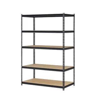 Lichte Boltless Verstelbare 5-laagse Opslag Stalen Plank Rack Industrieel Magazijn Winkel Thuis Garage Metalen Planken