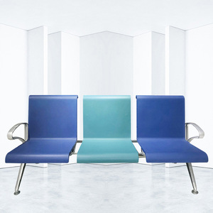 Sillas de espera Bao Xian de aleación de aluminio y PU, fila de sillas con reposabrazos para hospitales, aeropuertos, estaciones de tren y bancos. - Product Image 1