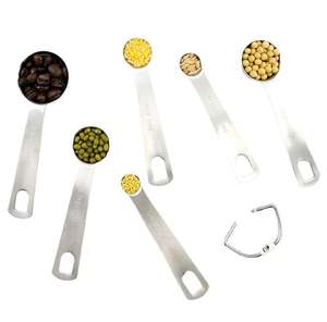 Cucharas Medidoras Premium de Acero Inoxidable 18/<span class=keywords><strong>8</strong></span>, Juego de Cucharas Medidoras y <span class=keywords><strong>Tazas</strong></span>, Cucharón Pequeño con Medidas Métricas - Product Image 4