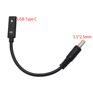 USB 3.1 Loại C Nữ Để DC 5.5*2.5 Mét Nam Power Charger Adapter Nối <span class=keywords><strong>Adaptor</strong></span> Cho Lenovo <span class=keywords><strong>Asus</strong></span> HP Dell PD - Product Image 4