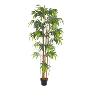 Fast Delivery Cheap Outdoor Tropical Decoration Date Bonsai Faux Artificial Lucky Bamboo Tree For Home Decors