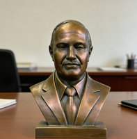 Buste personnalisé en résine, sculpté et peint à la main, statue commémorative pour décoration intérieure