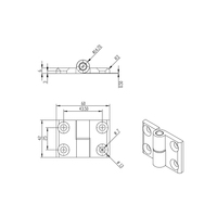 Fabricant chinois rohs oem odm 3213 4045mm 4045ML charnières de porte en aluminium à décoller à gauche pour la fabrication de machines 3040 4045