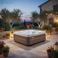 VIRLUX V1015 Jacuzzi extérieur pour 3 personnes à économie d'énergie avec 25 jets d'hydrothérapie et couche d'isolation thermique