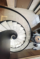 Escalier circulaire galvanisé moderne, design personnalisé, escalier en acier métallique, escalier en acier inoxydable carbone, escalier en colimaçon extérieur