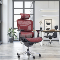 Chaise de bureau ergonomique pivotante en maille moderne pour visiteurs et cadres, avec dossier haut, soutien lombaire 3D, accoudoirs réglables, garantie 3 ans