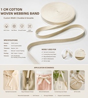 Sangle en tissu tissé en coton, accessoires de ceinture, largeur personnalisée, sangle de sac, vente en gros, prix d'usine bas, bande de connexion à boucle