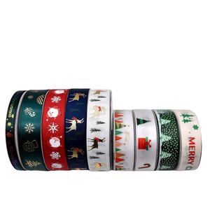 Nastro di broccato satinato personalizzato all'ingrosso di lusso floreale stampato nastro per compleanno e san valentino natale stampa nastro - Product Image 3