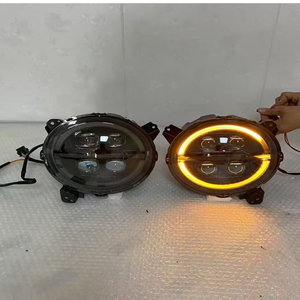 רכב אביזרים פנס פנס ראש 9 ס "מ הוביל ארבעה עדשות מנורת ג 'יפ ג' יפ - Product Image 2