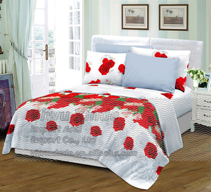 Nhà Sản Xuất Giá Rẻ Giá 6Pcs Tấm Với Vỏ Gối Được Trang Bị Tấm 6 Miếng Bedsheet Bộ Đồ Giường Vua Nữ Hoàng Kích Thước - Product Image 3