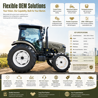 Tractor FULCORE con Motor Diésel de 4 Cilindros, Selección de Marchas Flexible para Granjas Medianas y Grandes, Tractor 4x4, Precio al por Mayor