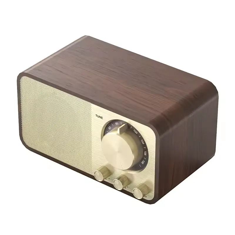 Luxe Moderne Musique Thème Bluetooth Audio Accessoires Décoratif En Bois Bluetooth Haut-Parleur avec HIFI Audio Rétro Haut-Parleur