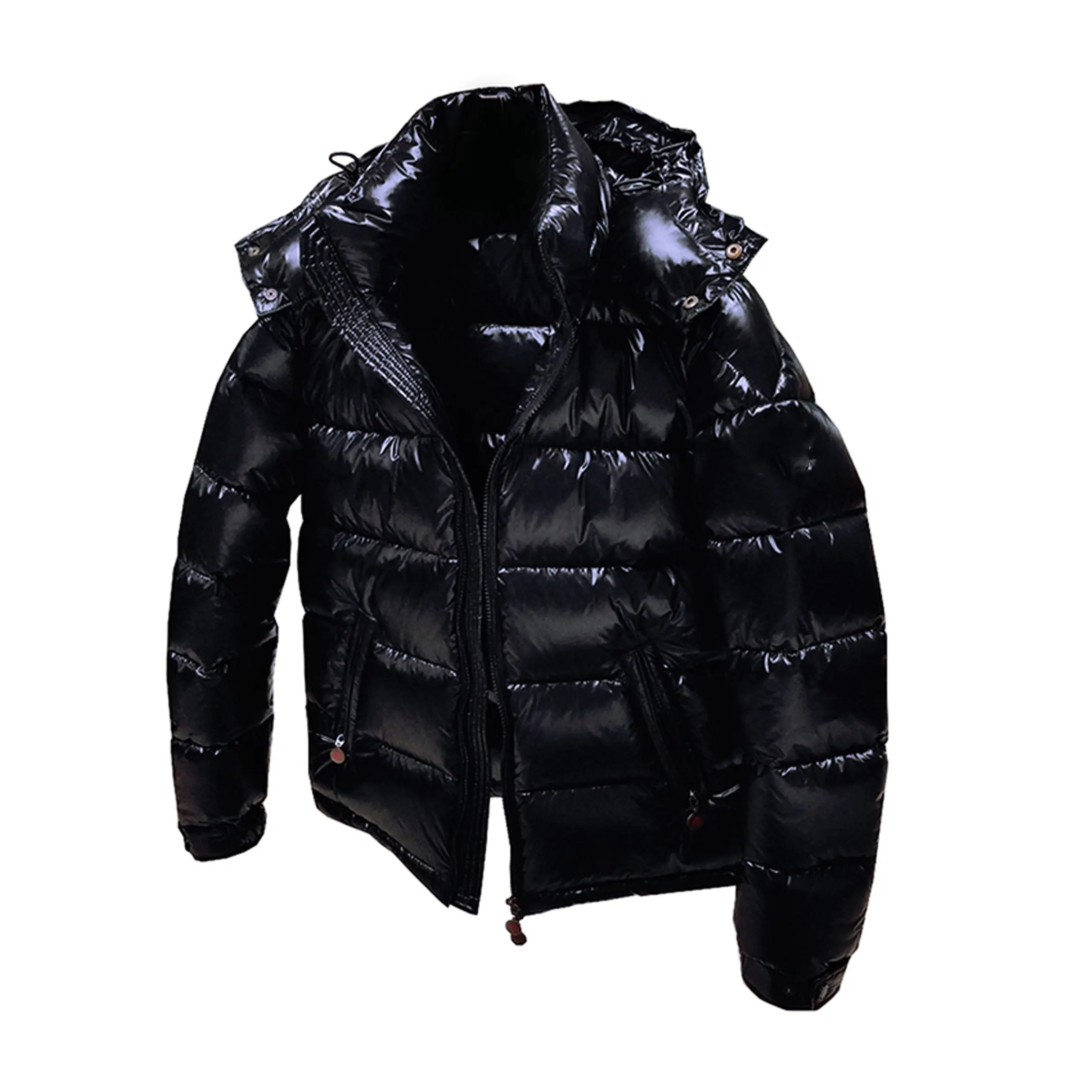 Caldo Abbigliamento Invernale Imbottitura Outwear Donne Cappotto Trapuntato Caldo Puffer Cappotto Nero Verso Il Basso Giacca Logo Personalizzato Tessuto di Spessore All'aperto