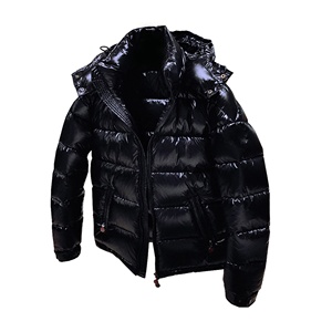 Vêtements d'hiver chauds, vêtements d'extérieur matelassés pour femmes, manteau matelassé chaud, <span class=keywords><strong>doudoune</strong></span> noire, veste en duvet, logo personnalisé tissé, extérieur épais - Product Image 2