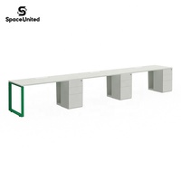 Poste de travail design de luxe SpaceUnited, bureau d'ordinateur en bois blanc pour le personnel