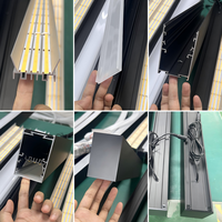 Système d'éclairage LED linéaire sans soudure, éclairage bidirectionnel, 4 températures de couleur réglables, raccordement en série, certifié ETL DLC, pour bureaux, gymnases, entrepôts, usines, prix usine