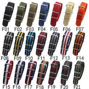 <span class=keywords><strong>Bracelet</strong></span> de <span class=keywords><strong>montre</strong></span> en <span class=keywords><strong>tissu</strong></span> durable TrendybayFive Rings Two Ring, style Zulu sportif, multicolores, ajustement facile - Product Image 3