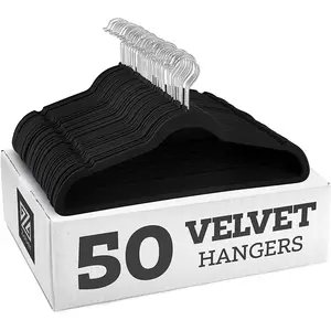 Groothandel Antislip Kleurrijk Gevlokt Pak Jas Kleding Fluwelen Hangers 50 Pack