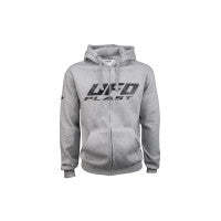 เสื้อฮู้ดซักกรดมีซิปขนาด XS มีคุณสมบัติป้องกันการหดตัวดีไซน์หน้าจอแบบทึบพิมพ์ฉลากตามสั่ง - Product Image 1